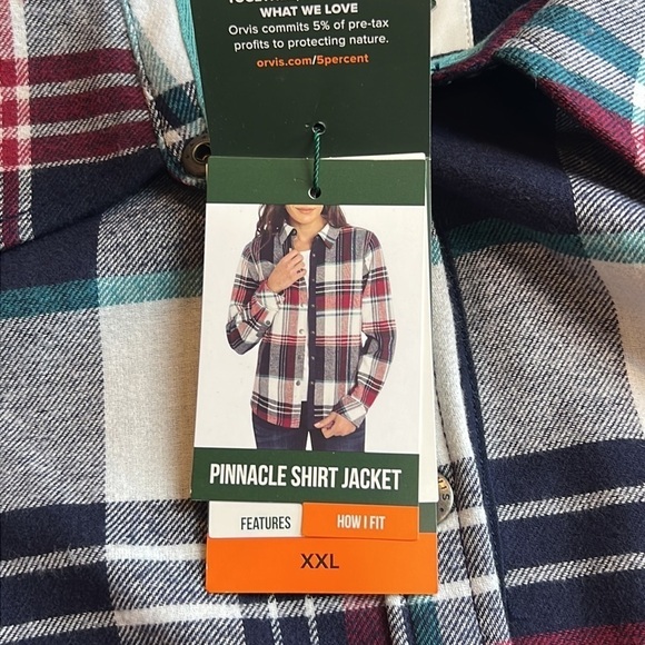 Orvis, Pinnacle, oversize plaid shirt jacket SZ XXL NWT’S - Picture 11 of 16